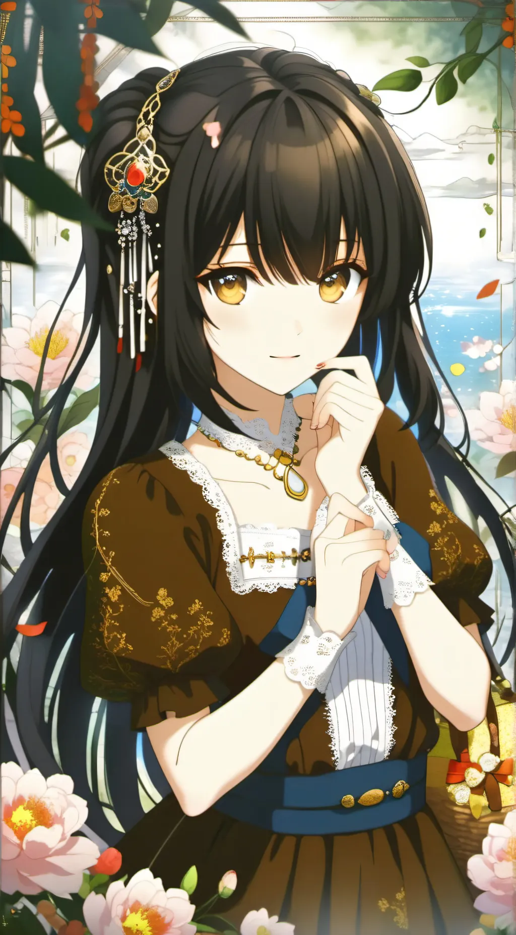 ai character: Rose background