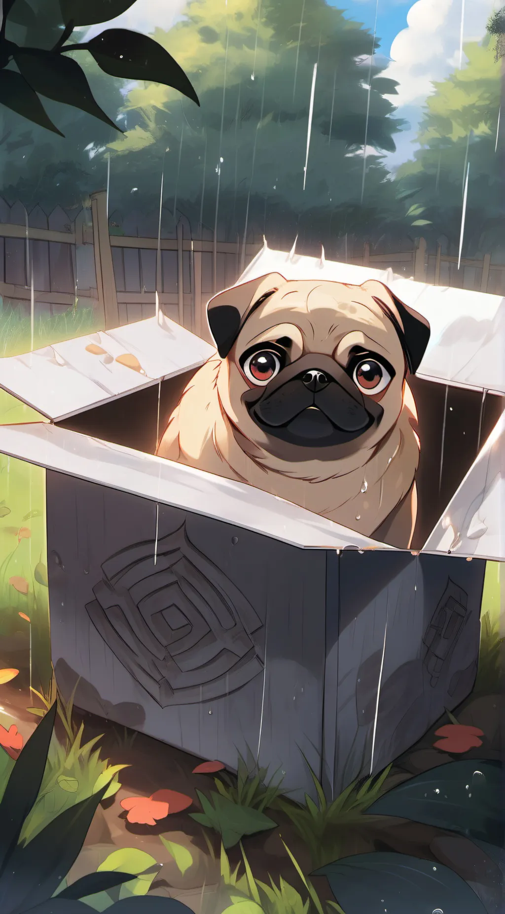 ai character: pug background