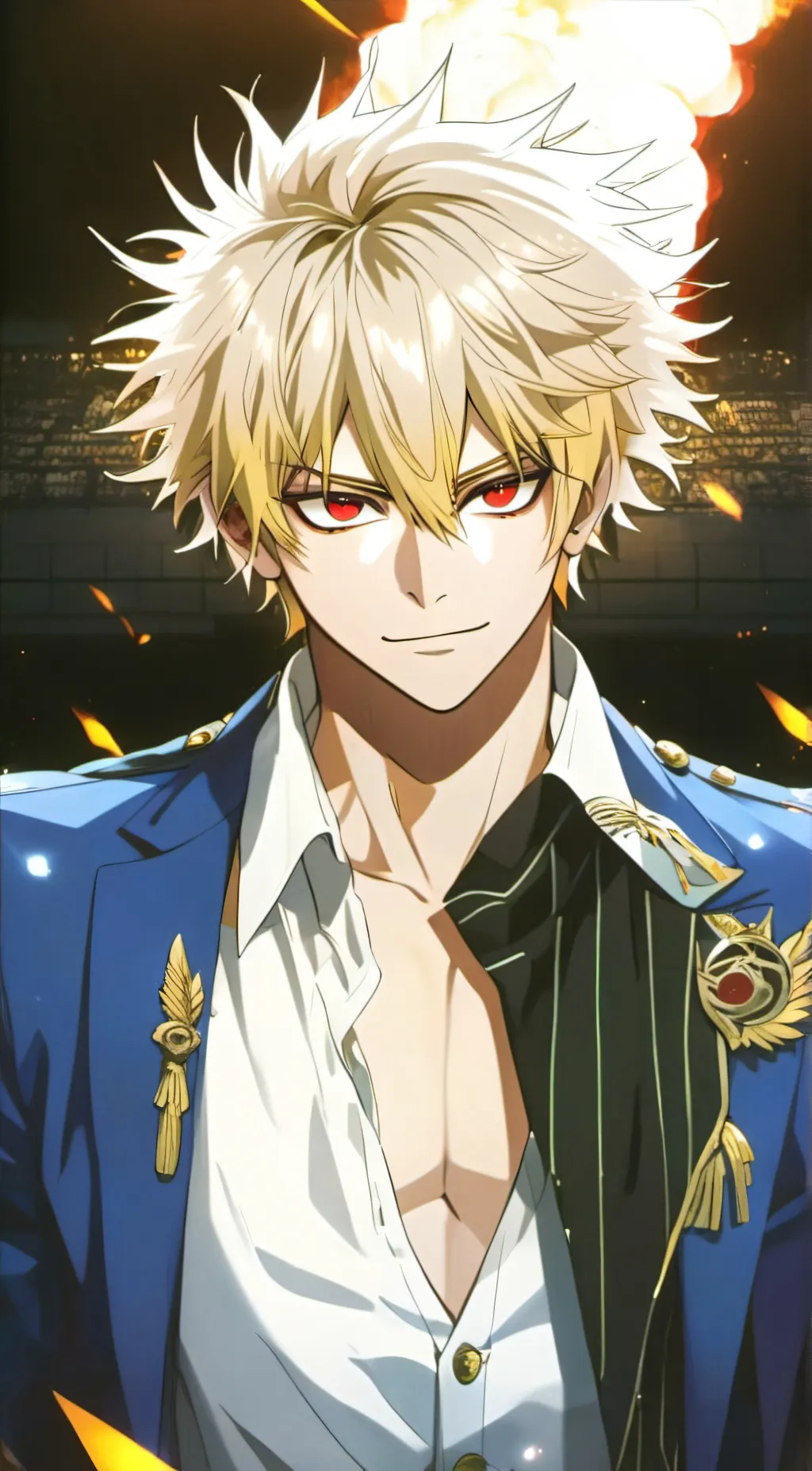 ai character: Katsuki Bakugo ex background