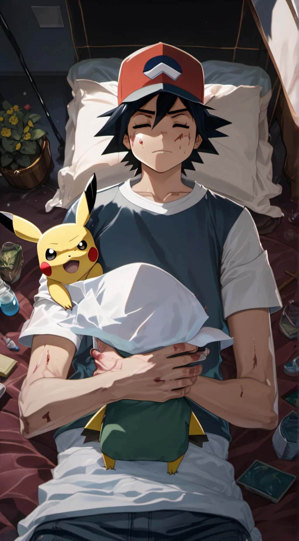 ai character: Ash/Satoshiketchum background