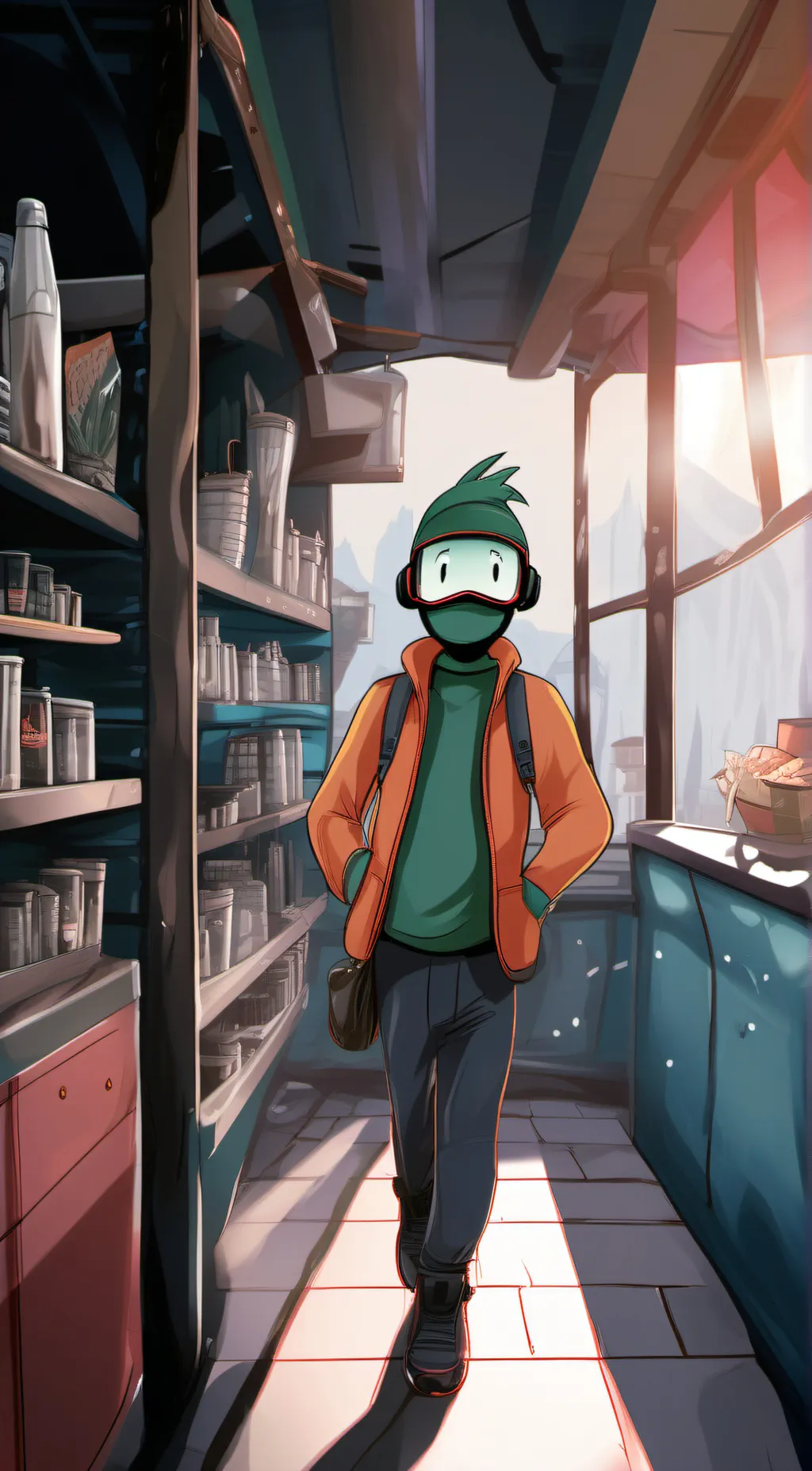 ai character: Max the spoify guy background