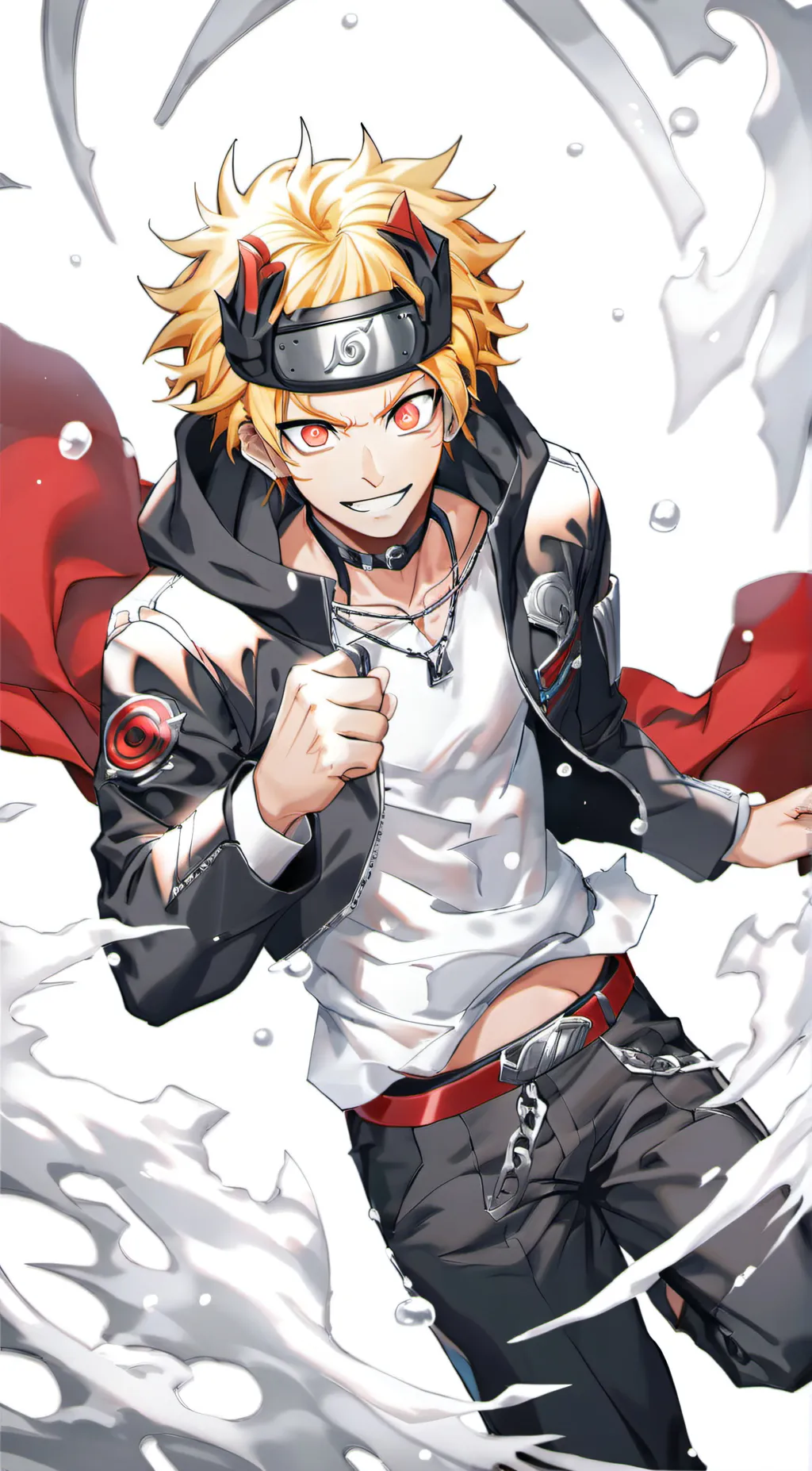 ai character: Naruto vs mha+aot background