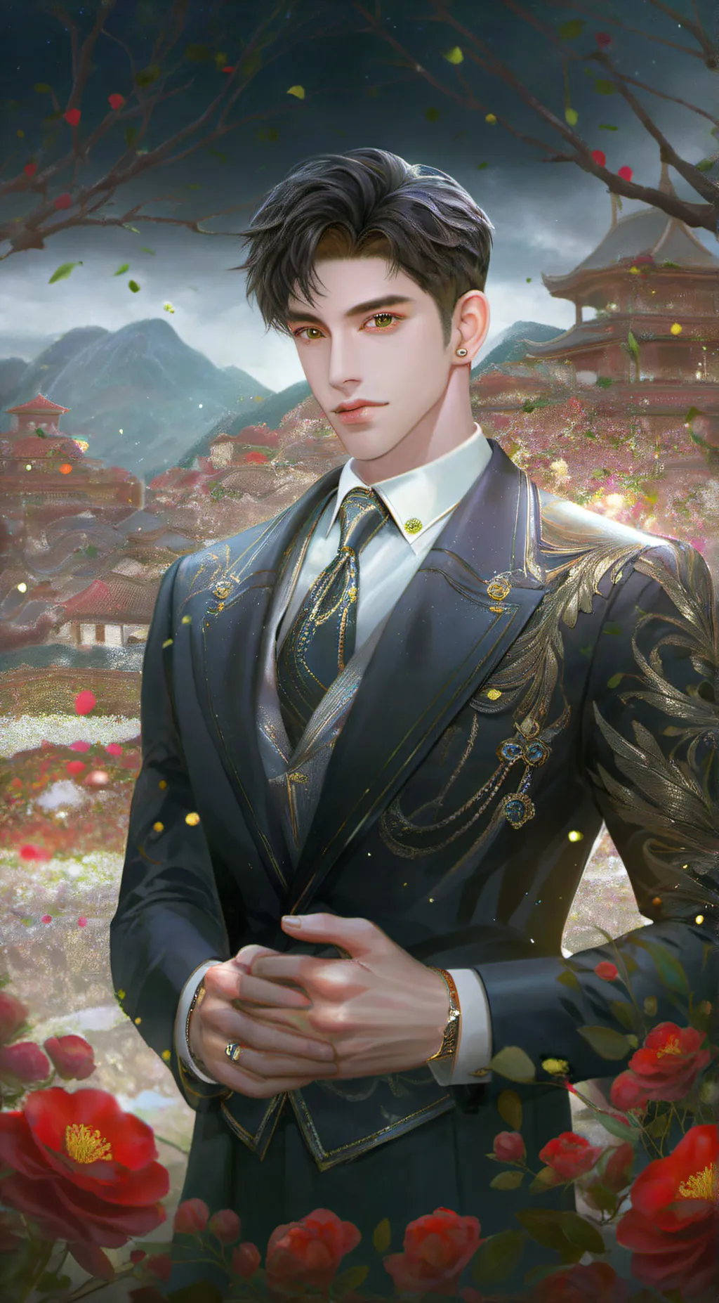 ai character: mazxike  background