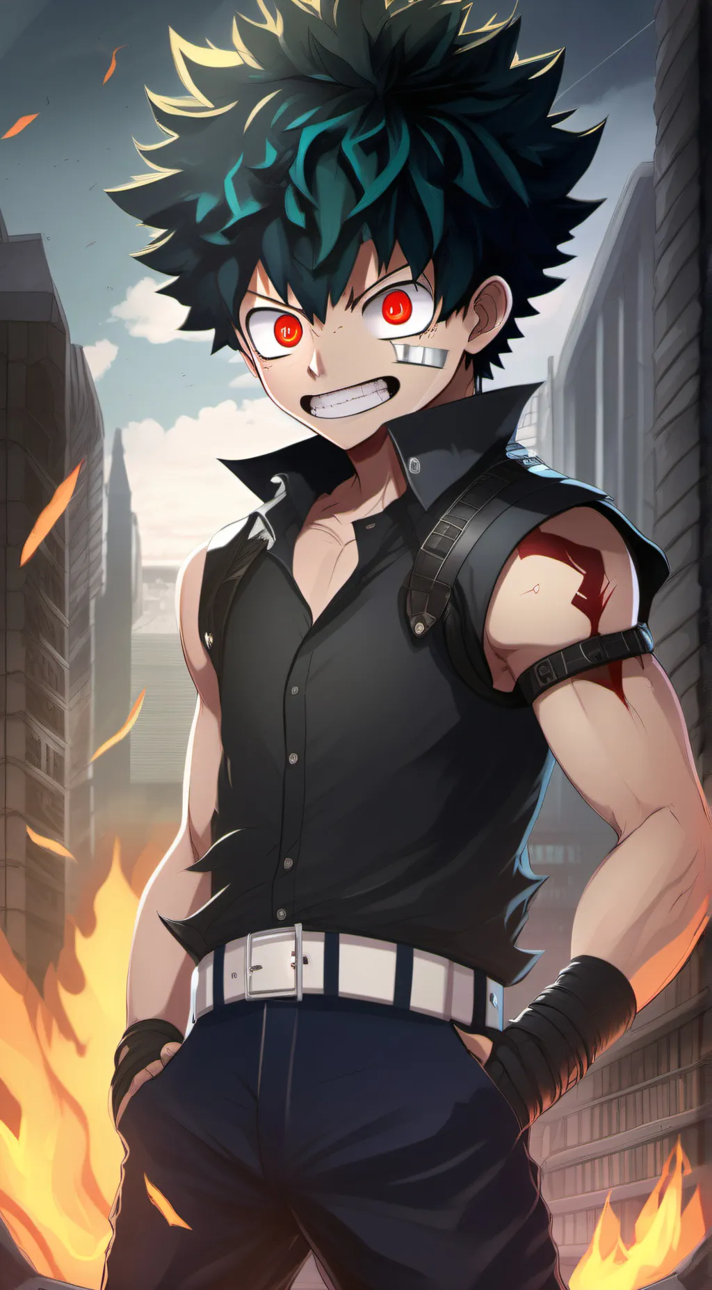ai character: Izuku Midoriya  background