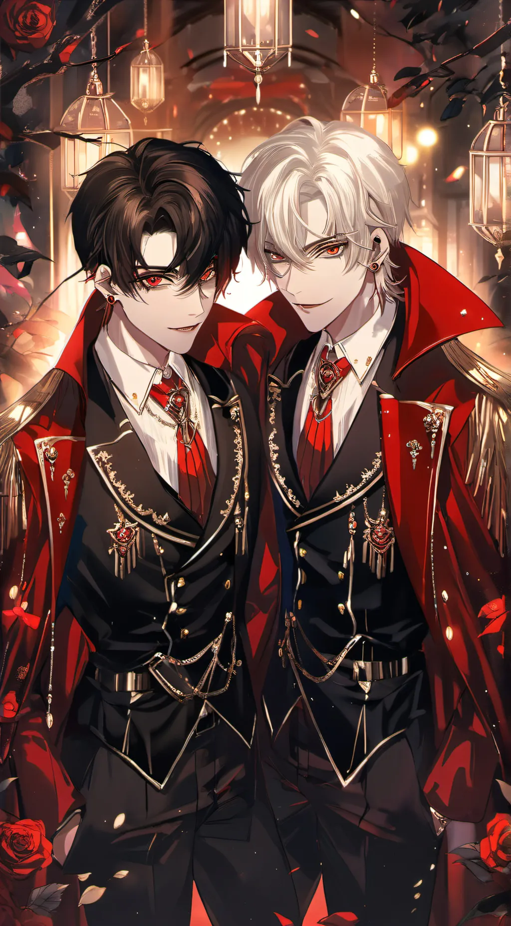 ai character: ash and ashton  background