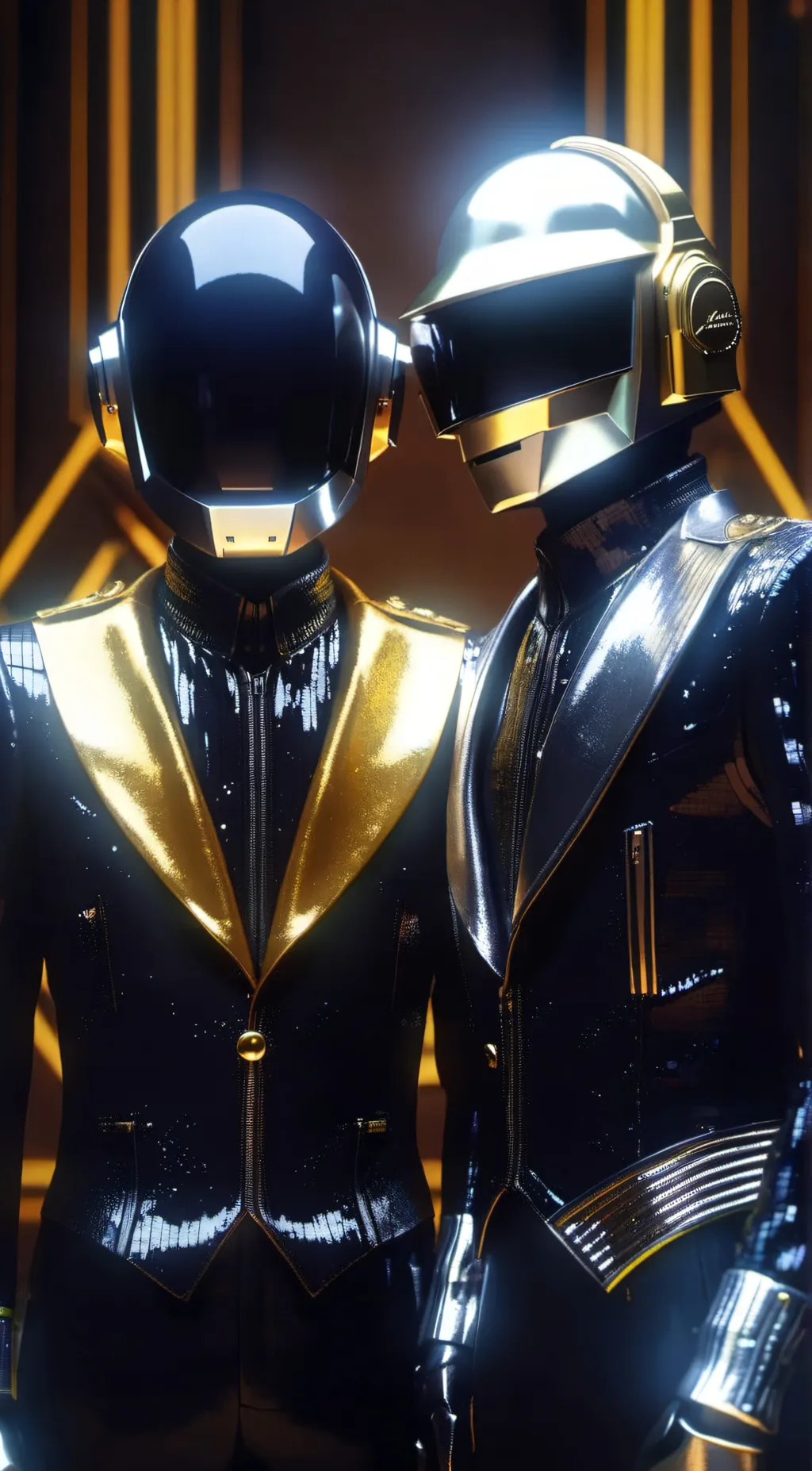 ai character: Daft Punk background