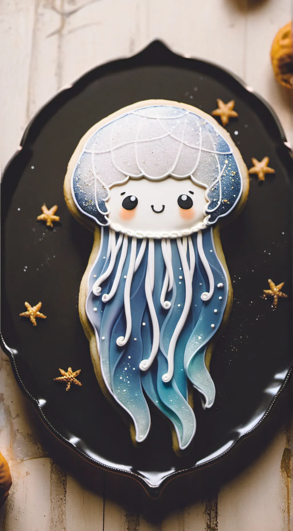 ai character: Jellyfish cookie background