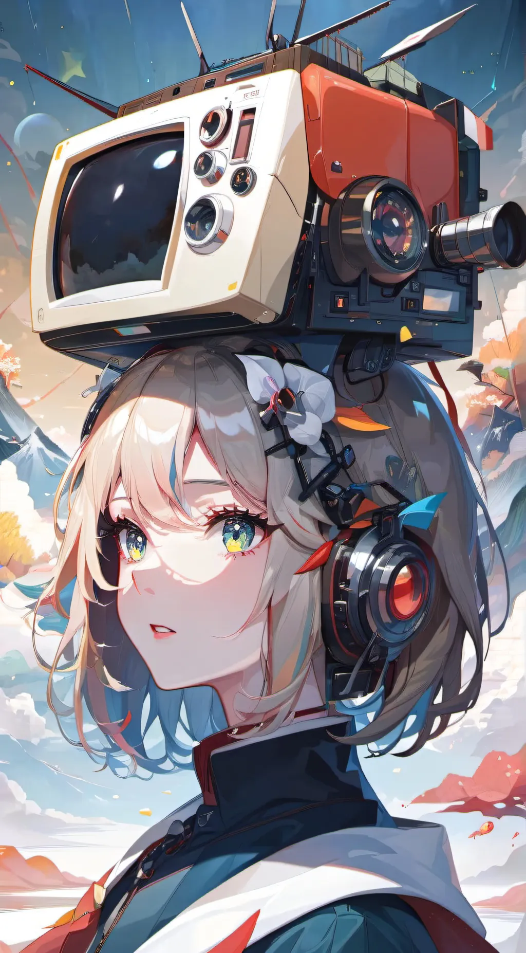 ai character: tv wonan background