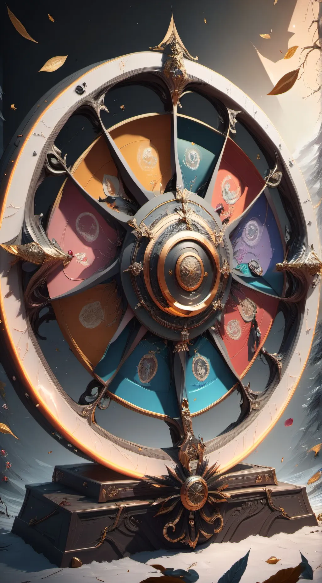 ai character: game wheel background