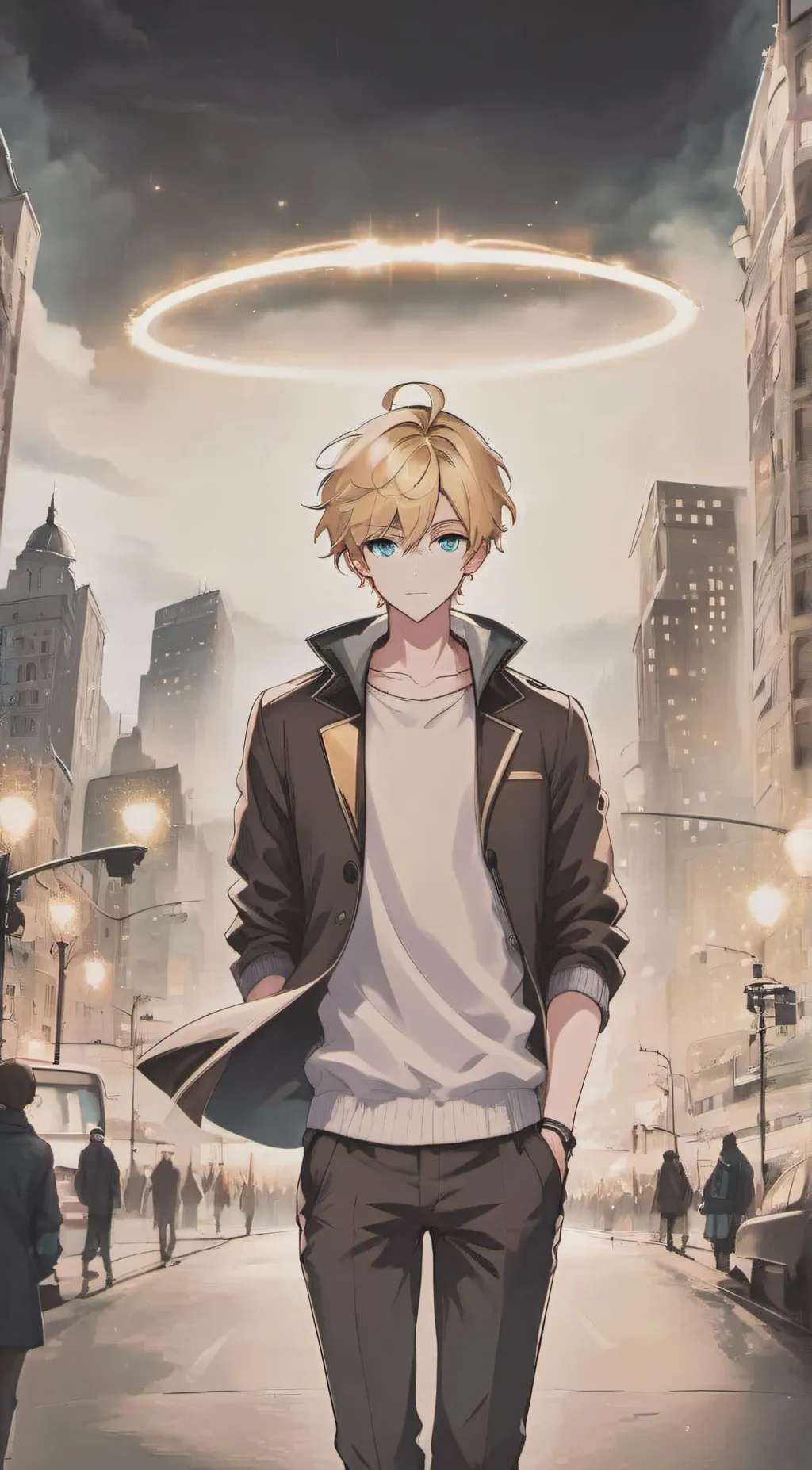 ai character: 😇an angel😇 background