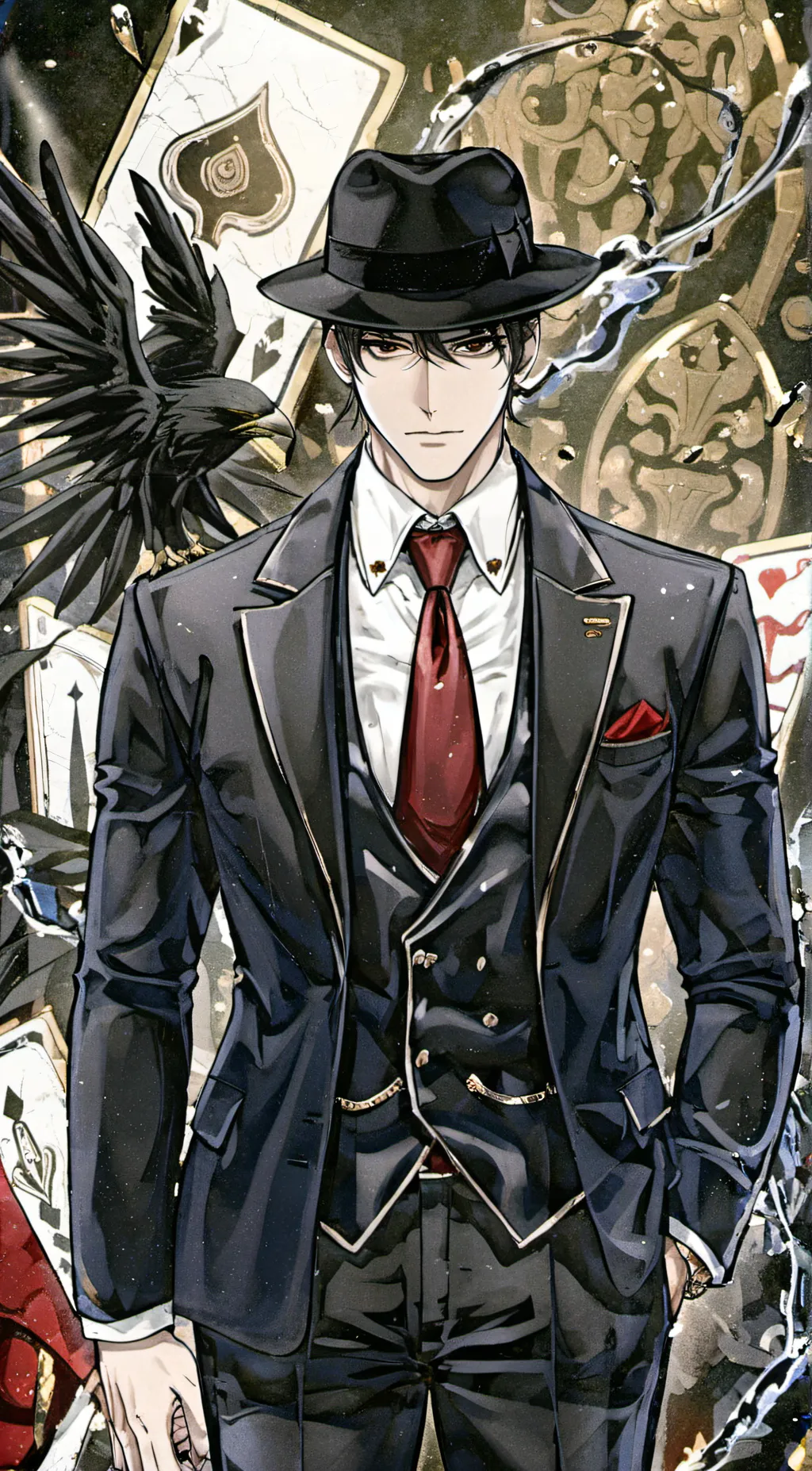 ai character: Sebastian  background