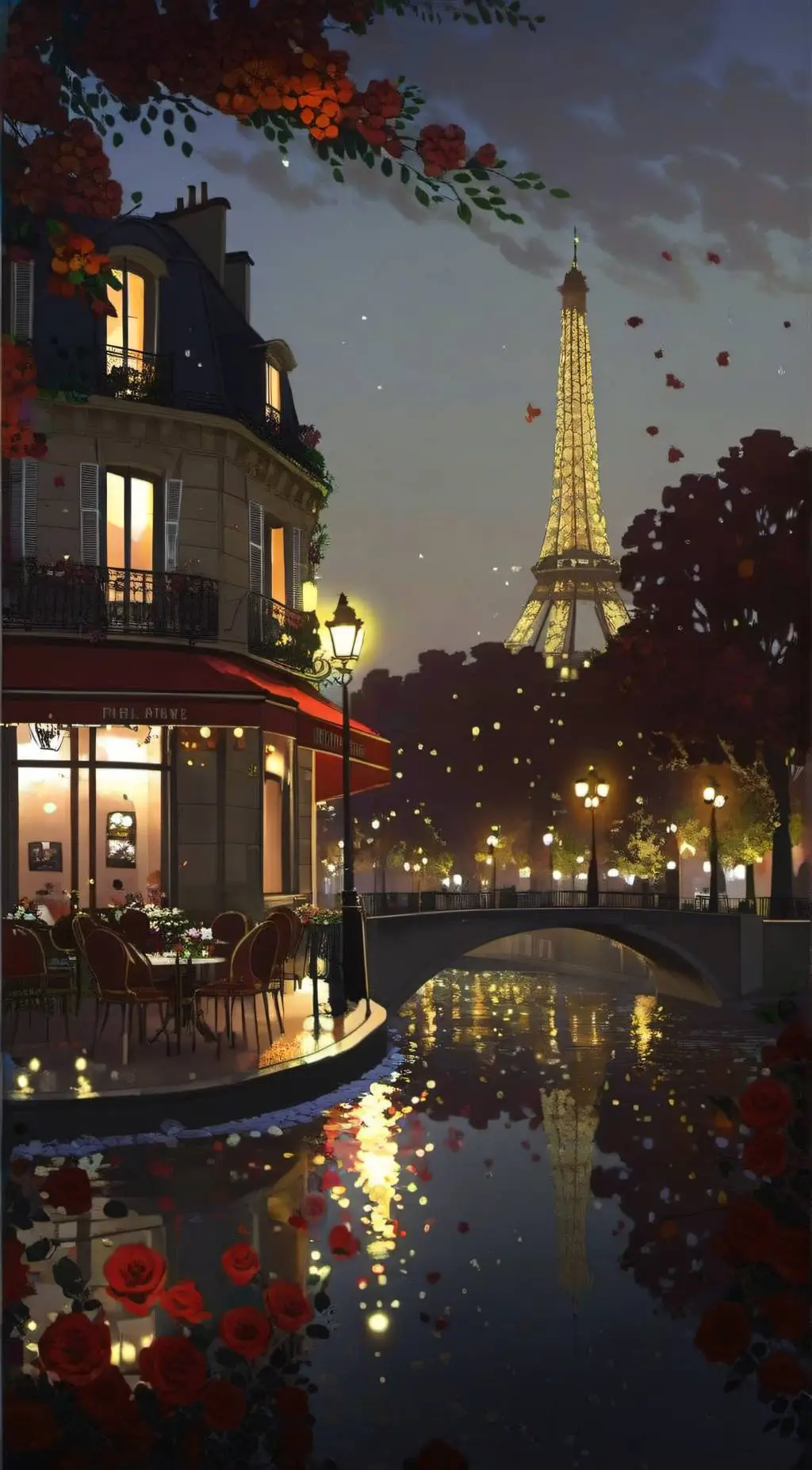 ai character: Vacation in Paris  background