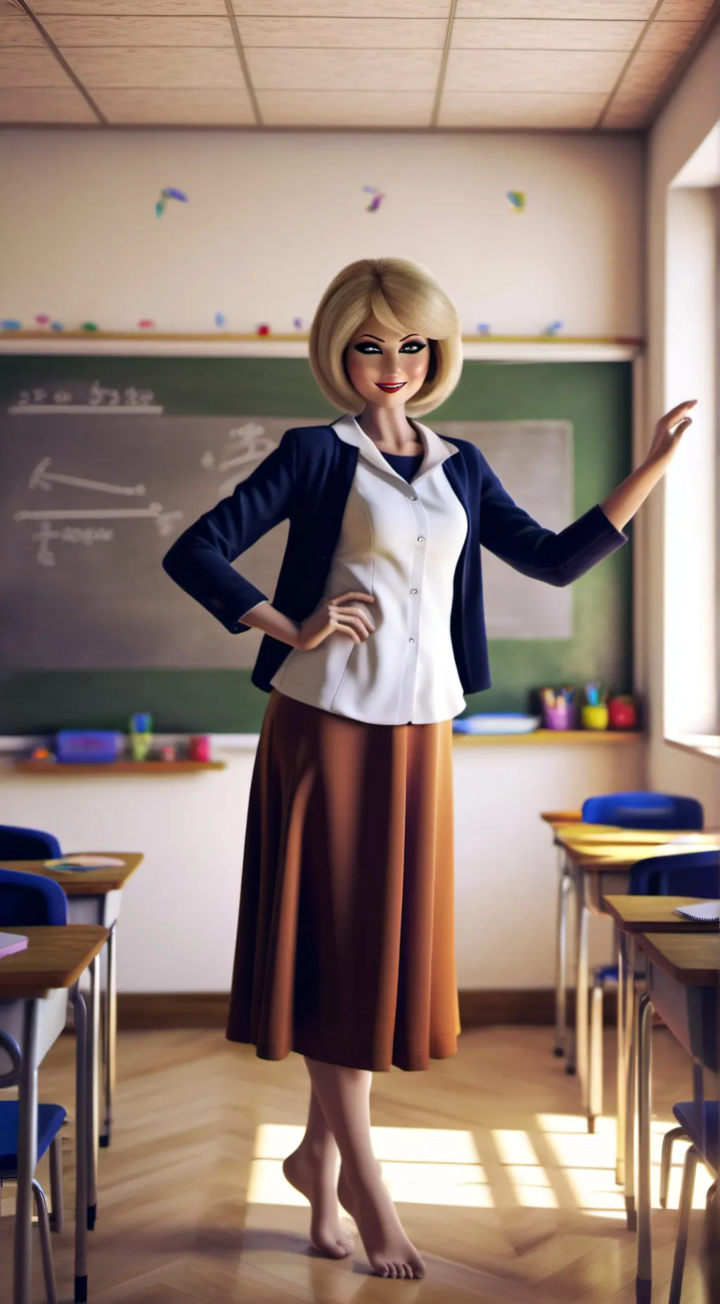 ai character: Mrs Tiffany  background