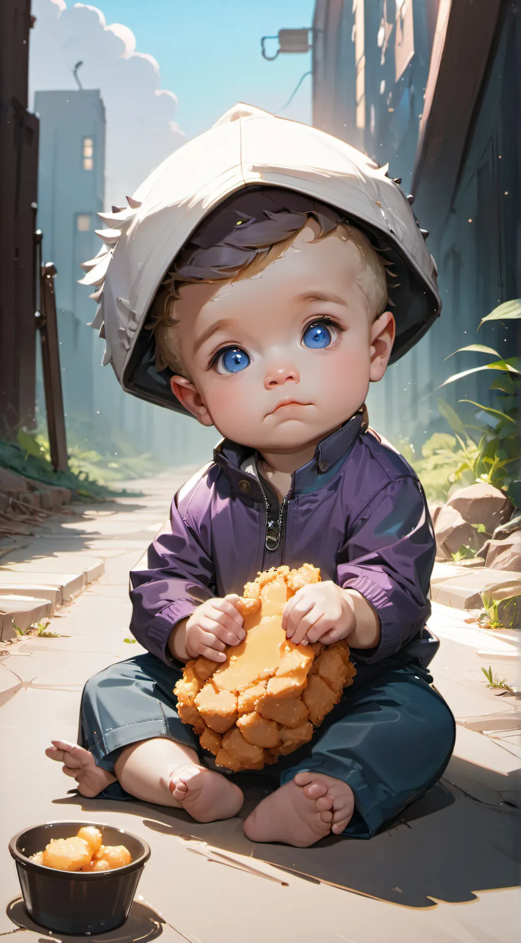 ai character: Bombastic baby background