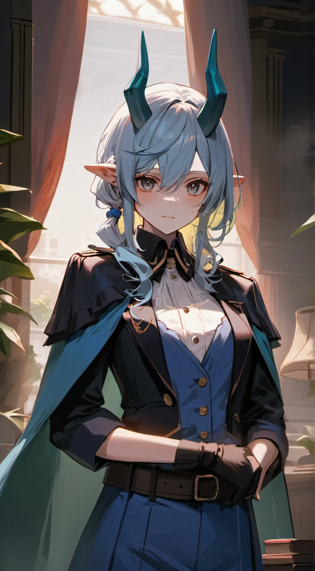 ai character: Abby blues  background