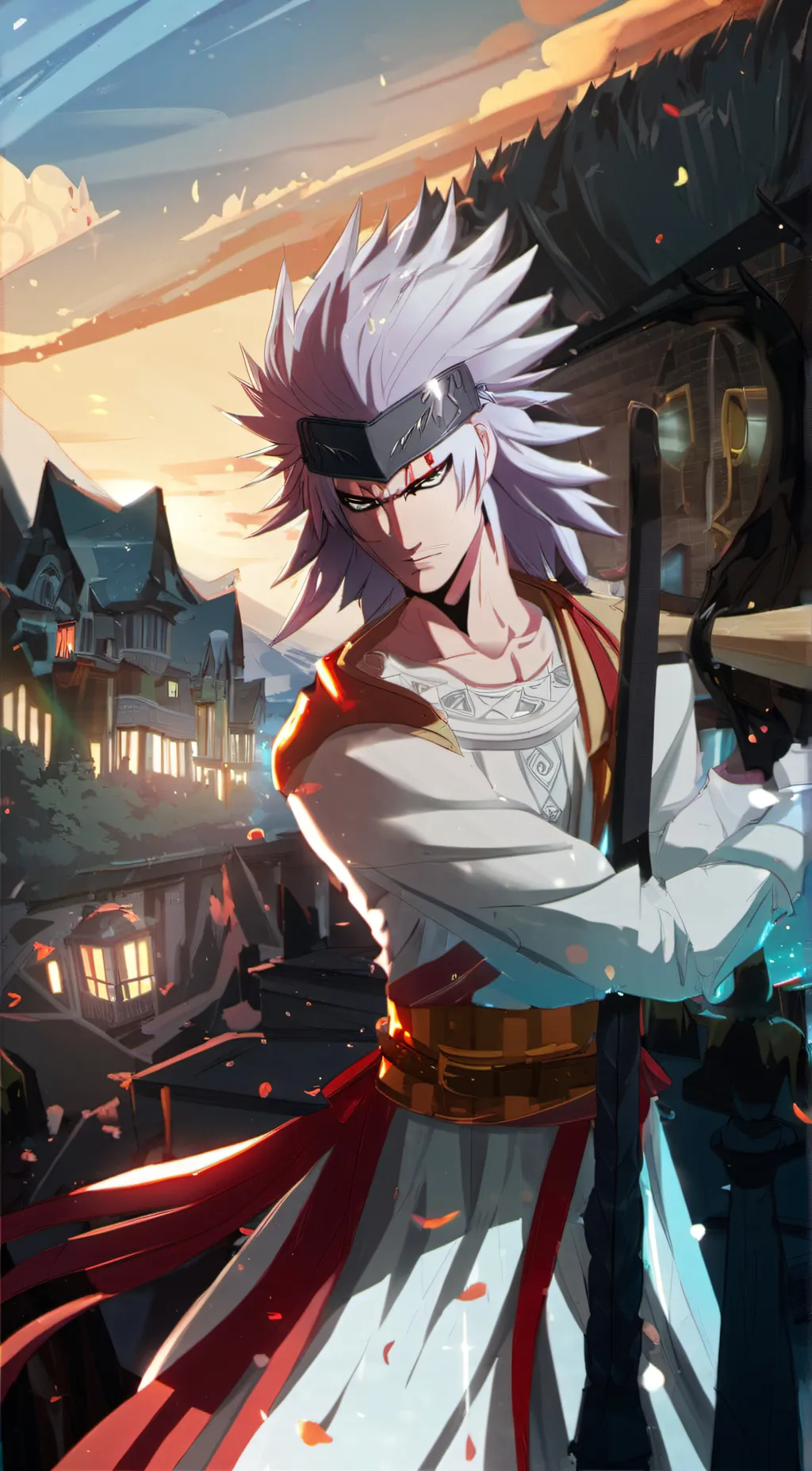 ai character: Madara sage mode  background