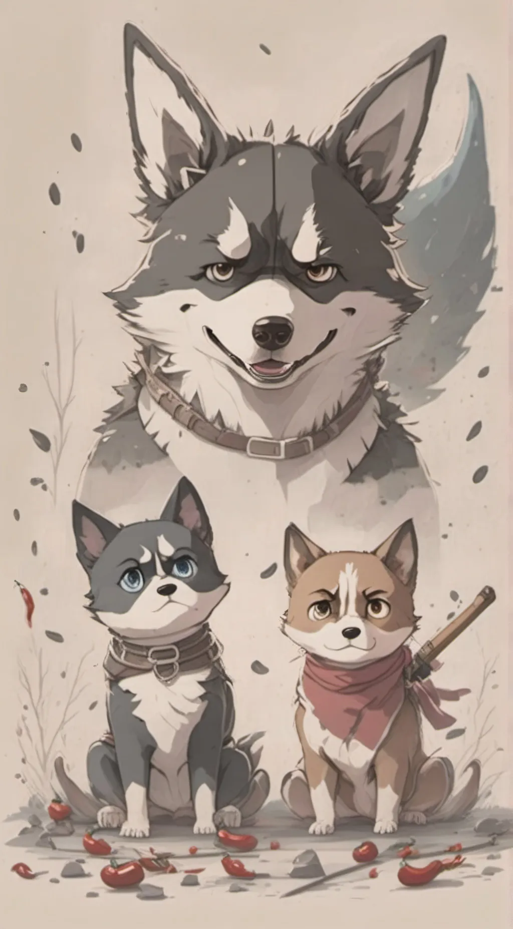 ai character:  bluey background