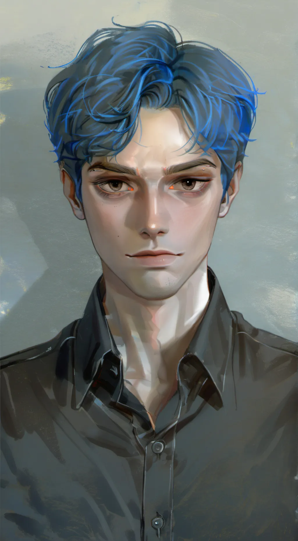 ai character: BLUE background