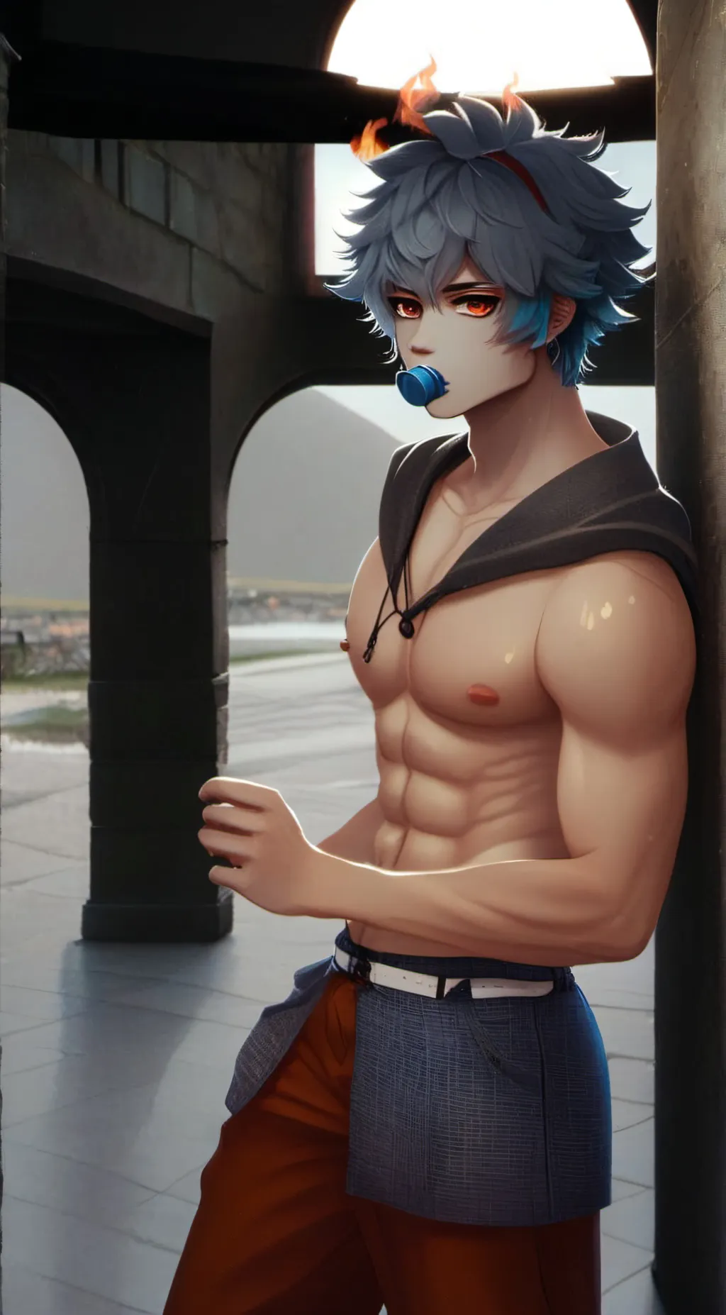 ai character: enzo🥵 background