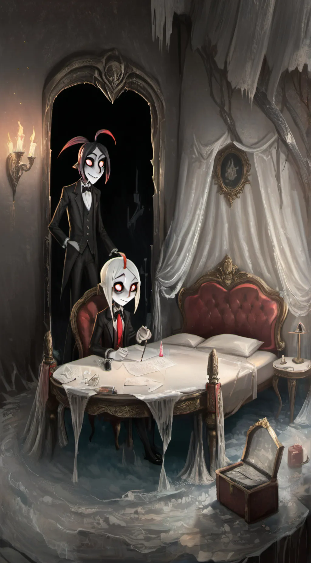 ai character: Hazbin hotel background