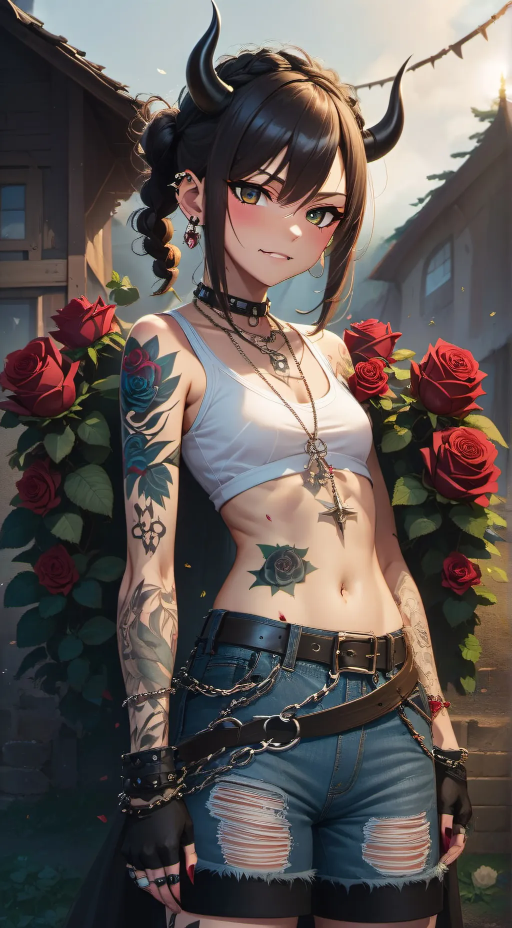 ai character: Rose background