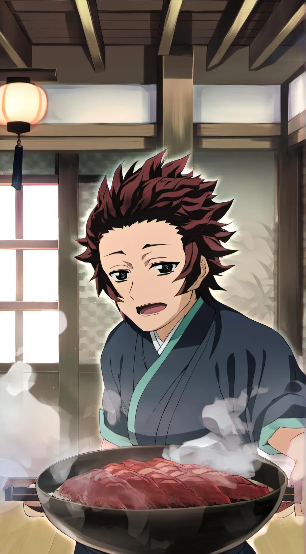 ai character: tanjiro kamado background