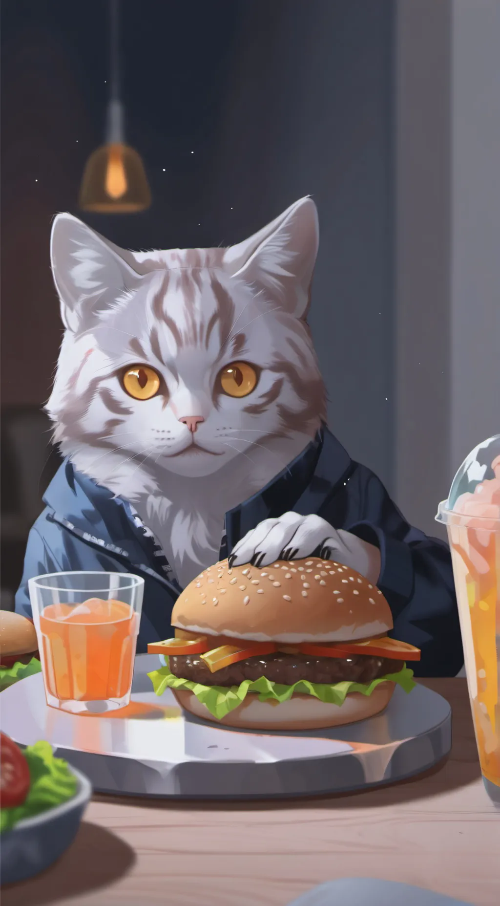 ai character: cat background