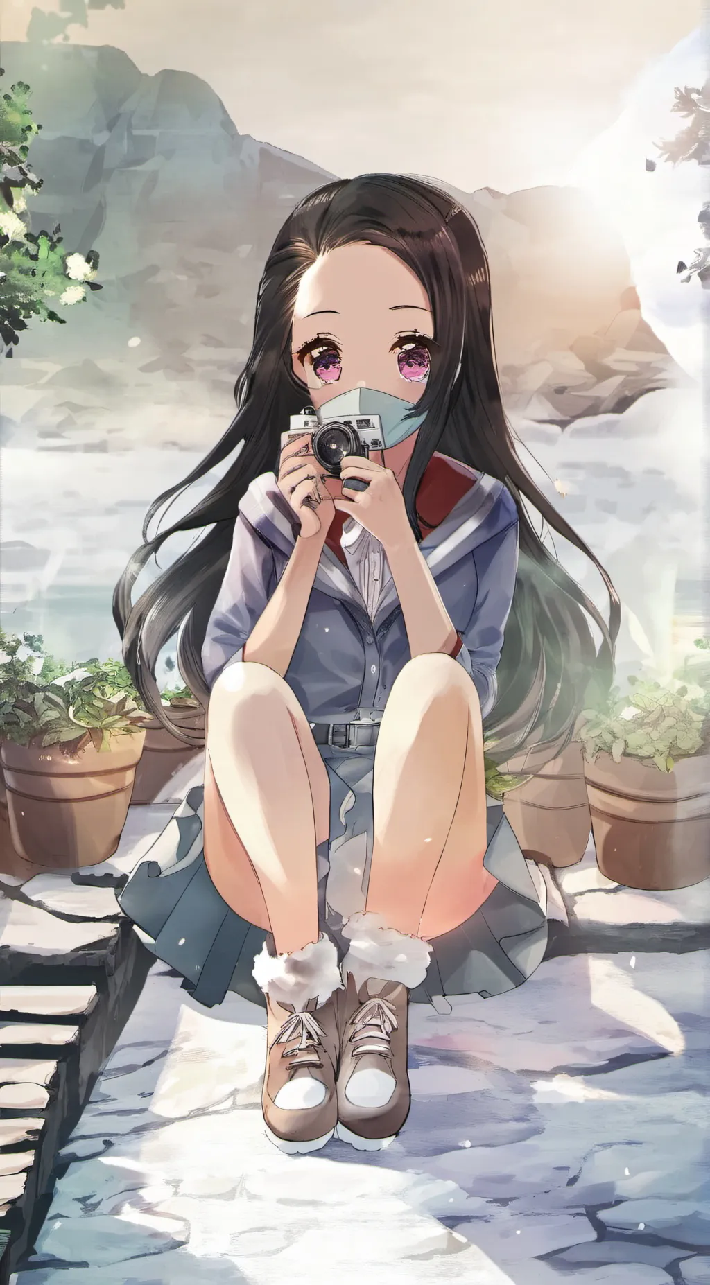 ai character: nezuko background
