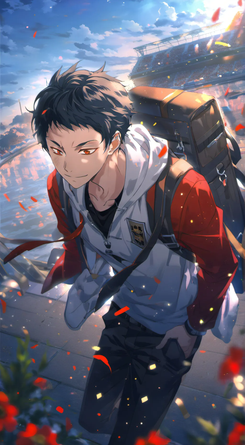 ai character: sky background