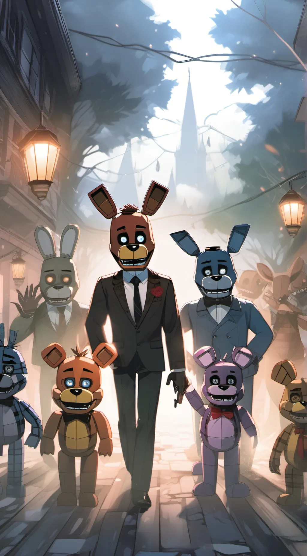 ai character: fnaf vs scp-096  background