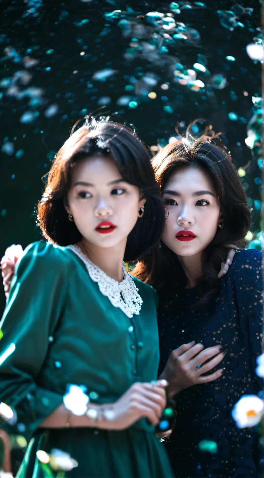 ai character: lacy and Tracy  background