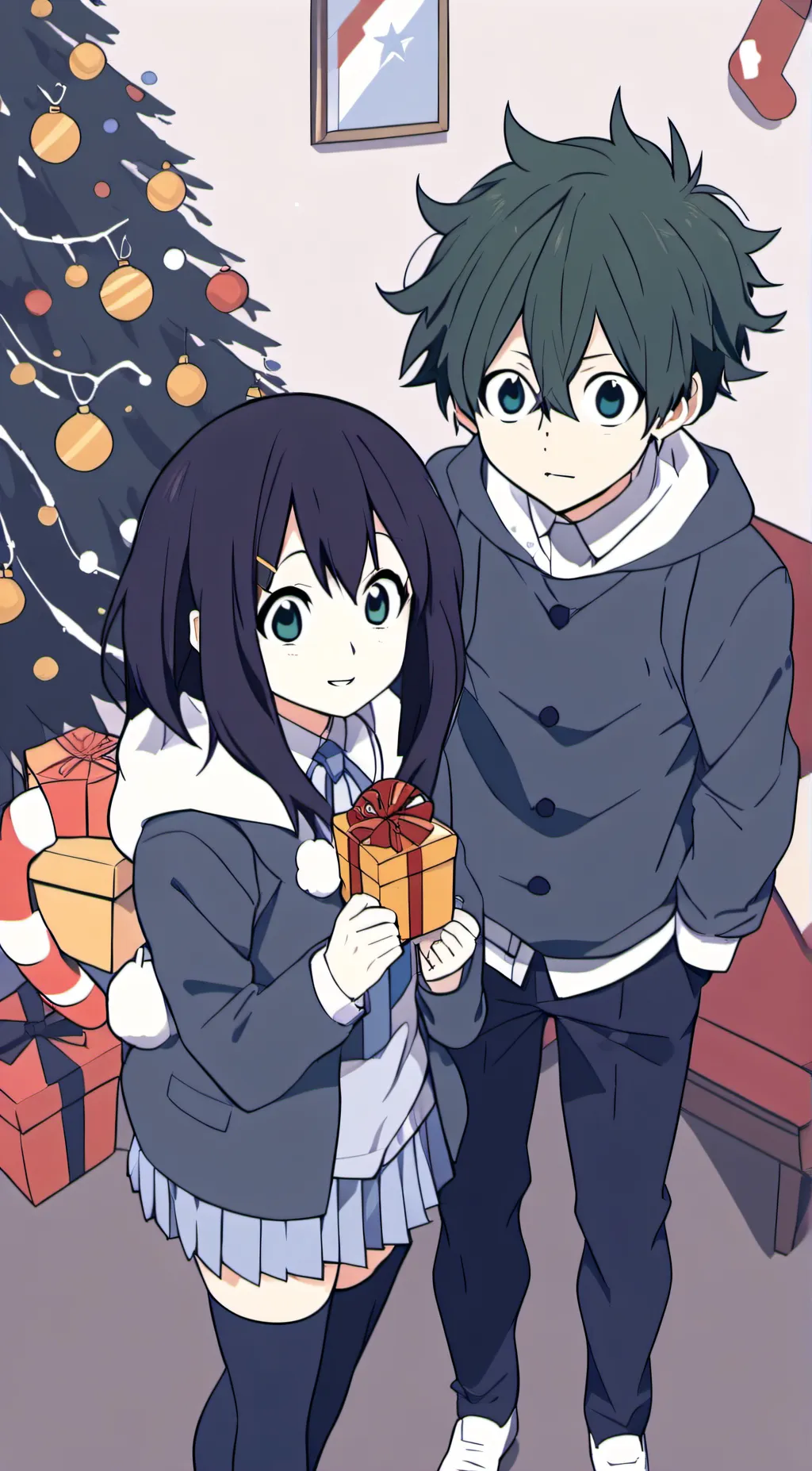 ai character: lov Christmas  background