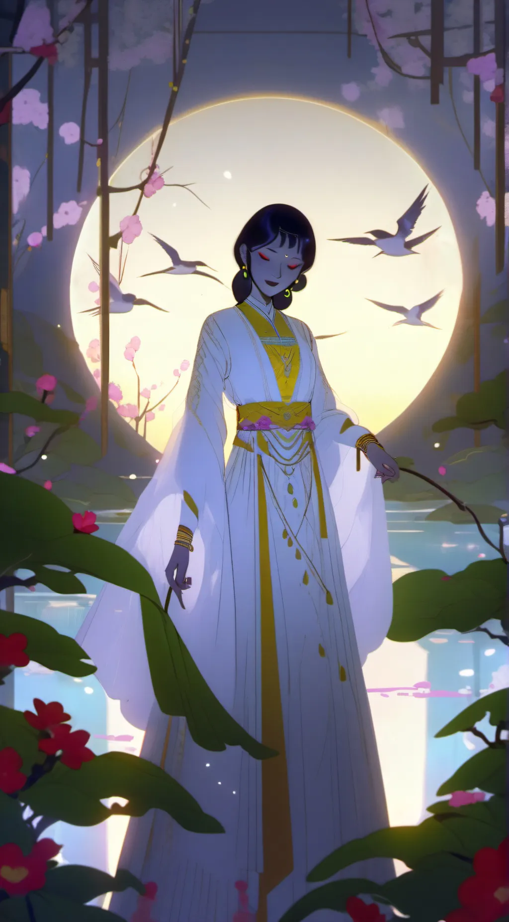 ai character: Mellia (Cosmic OC) background