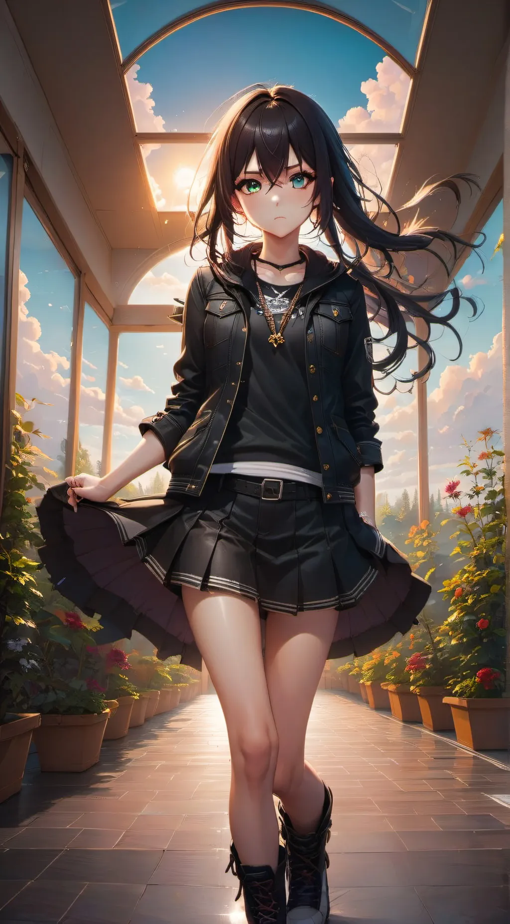 ai character: Rain background