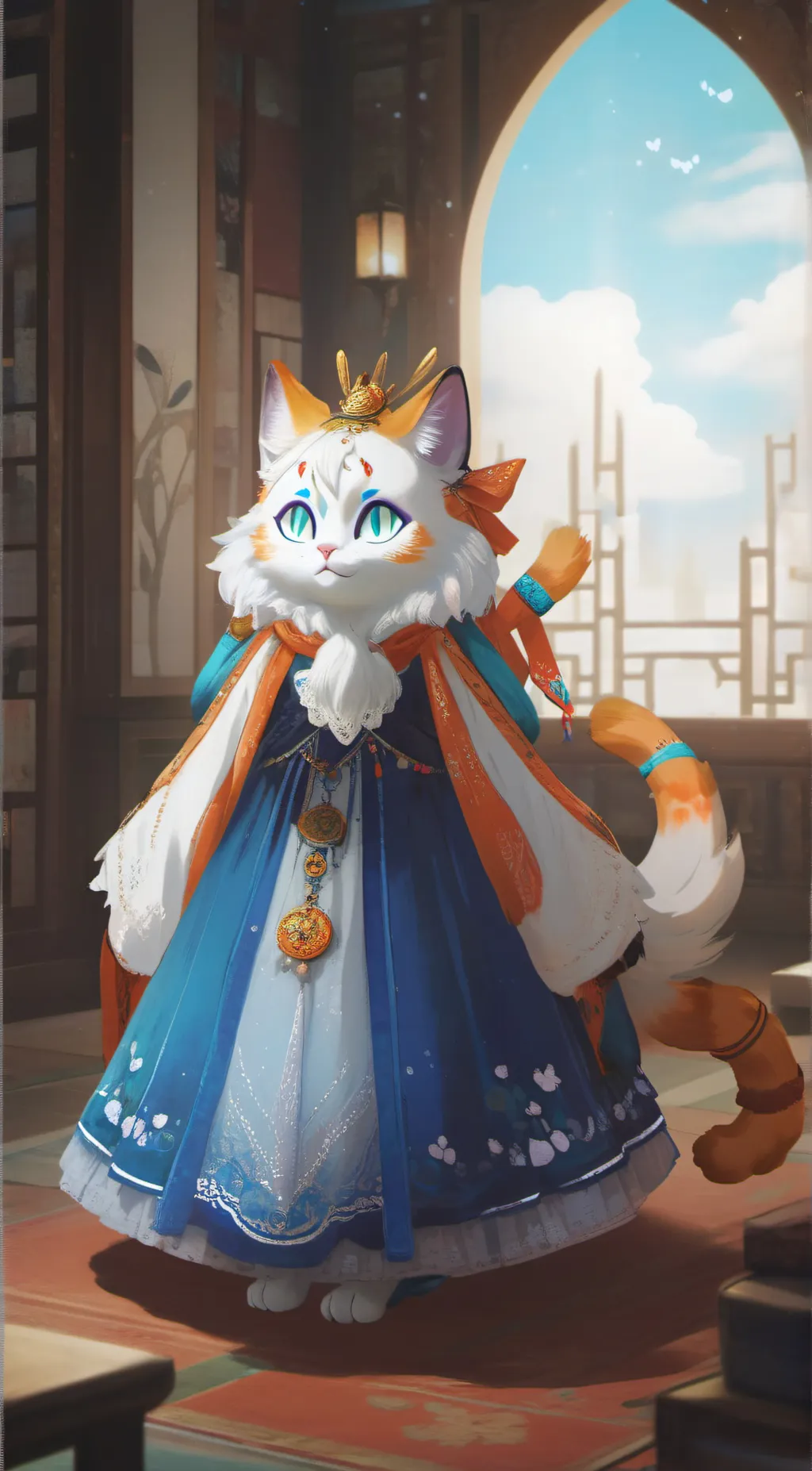 ai character: Fluffy background