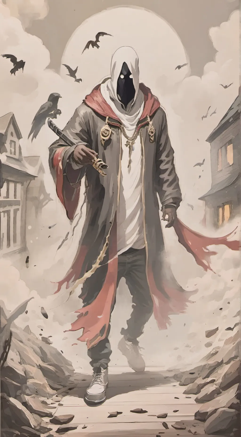 ai character: GHØHTWĀLKËR background