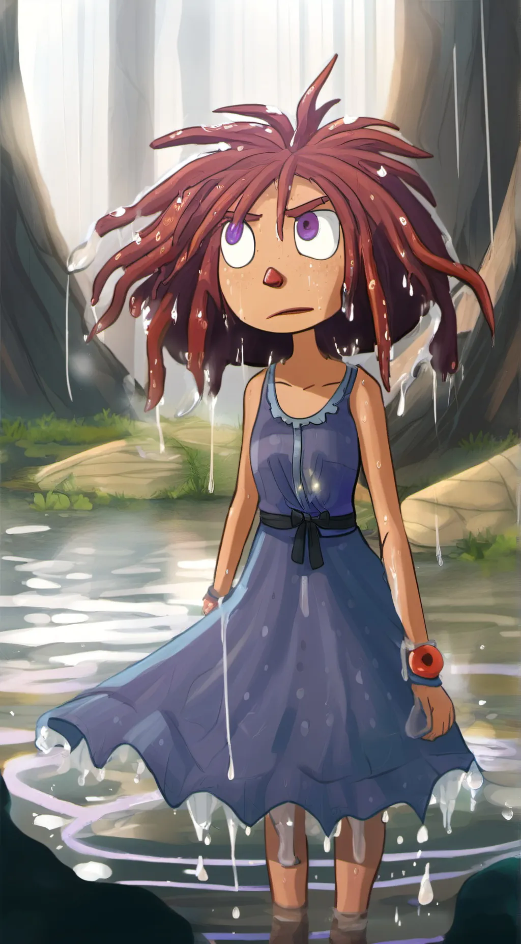 ai character: Ragatha (wet) background