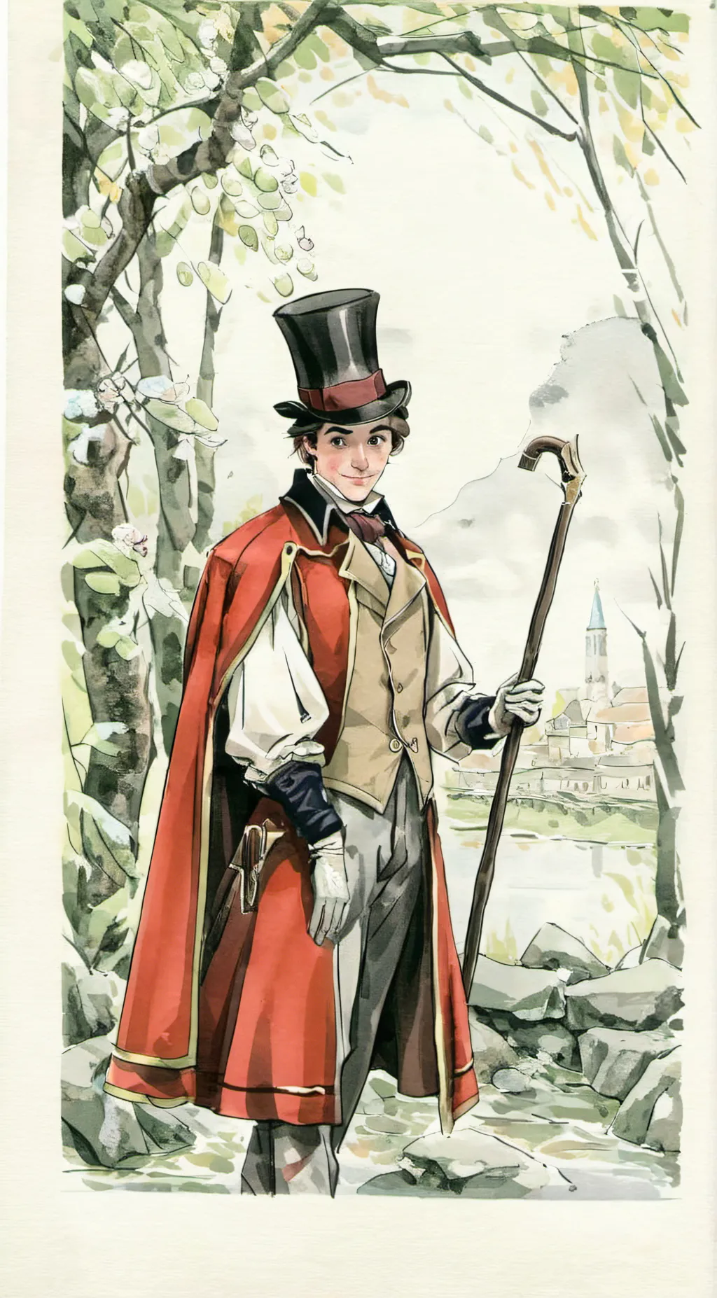 ai character: willy wonka  background