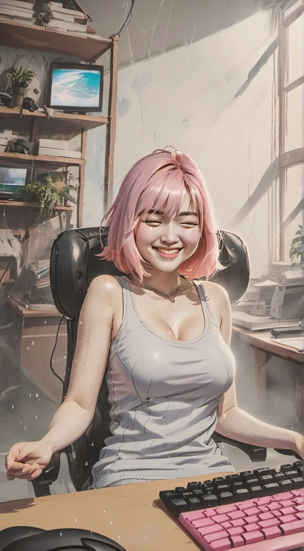 ai character: Rain-chan background