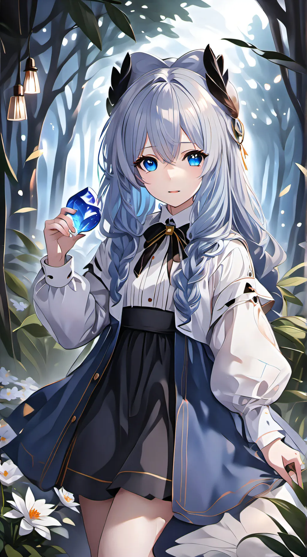 ai character: blue background