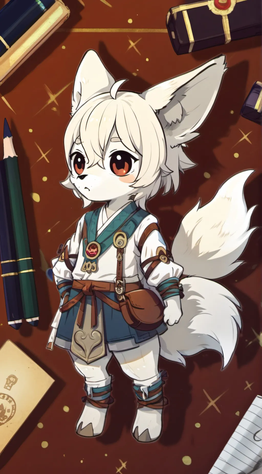 ai character: Snow- background