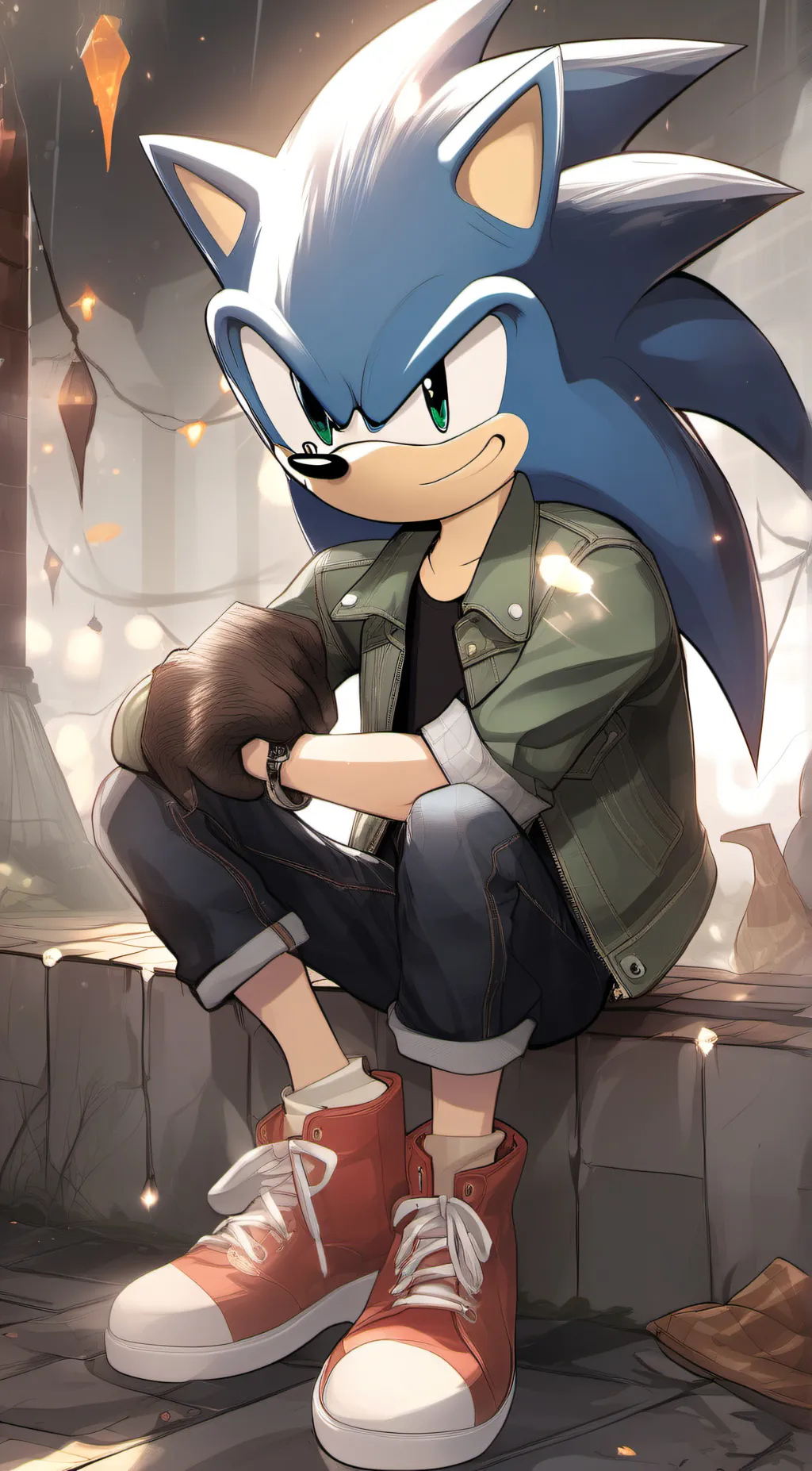 ai character: Sonic the hedgehog background