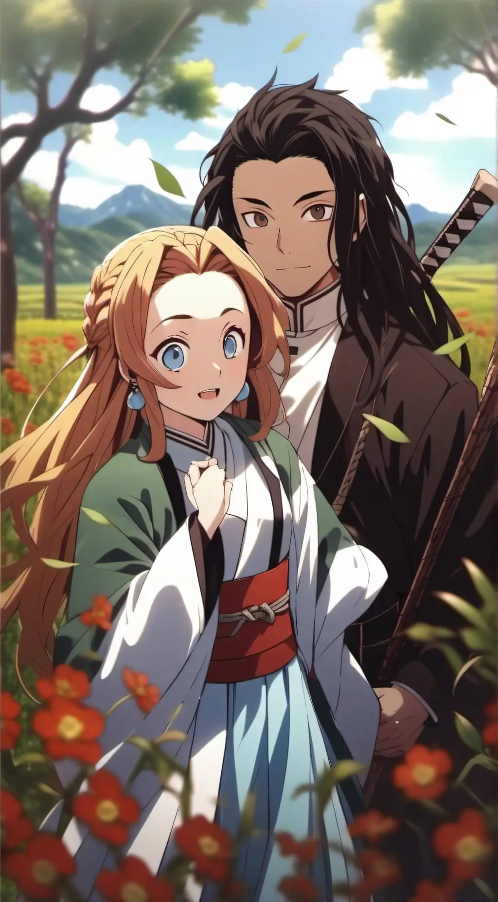 ai character: Demon slayer rpg background