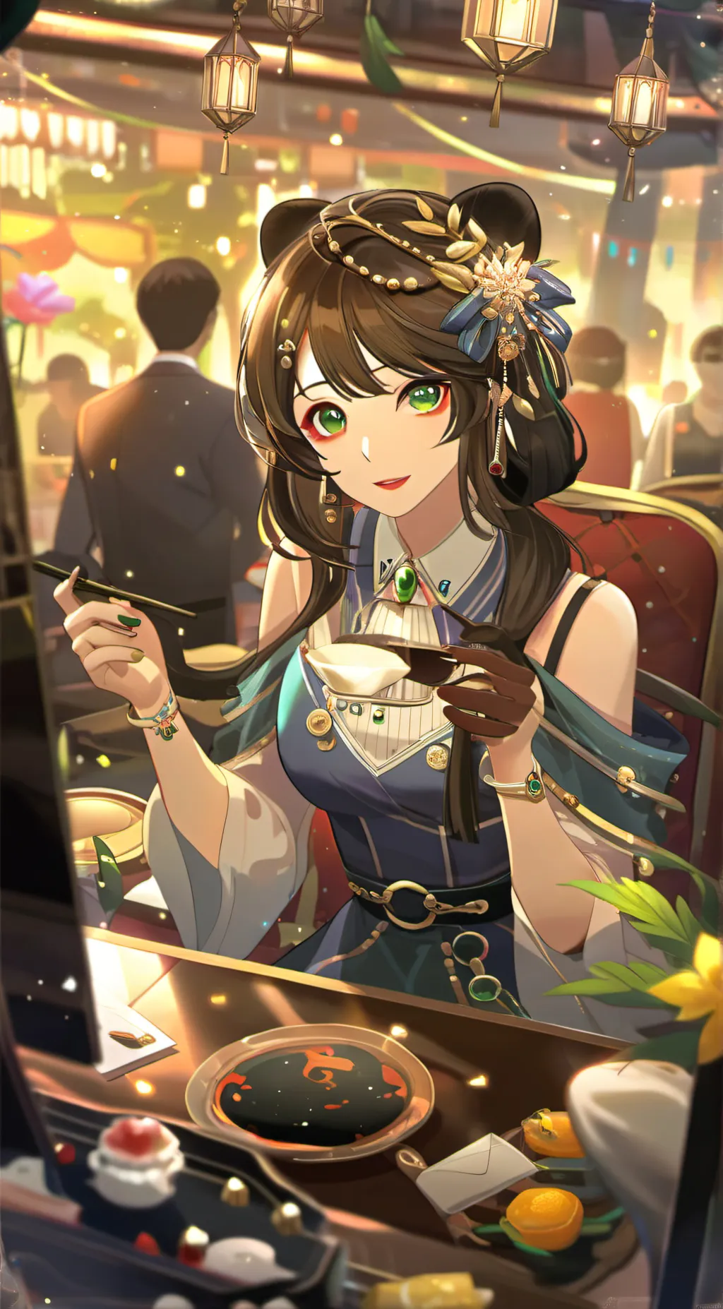 ai character: snow ❄️ background