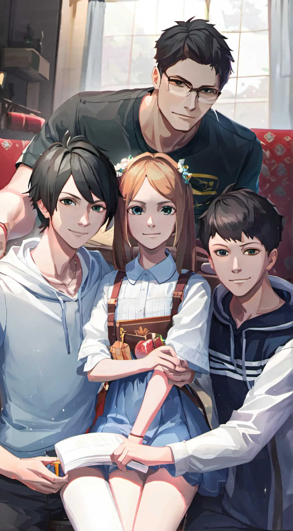 ai character: Family trip background