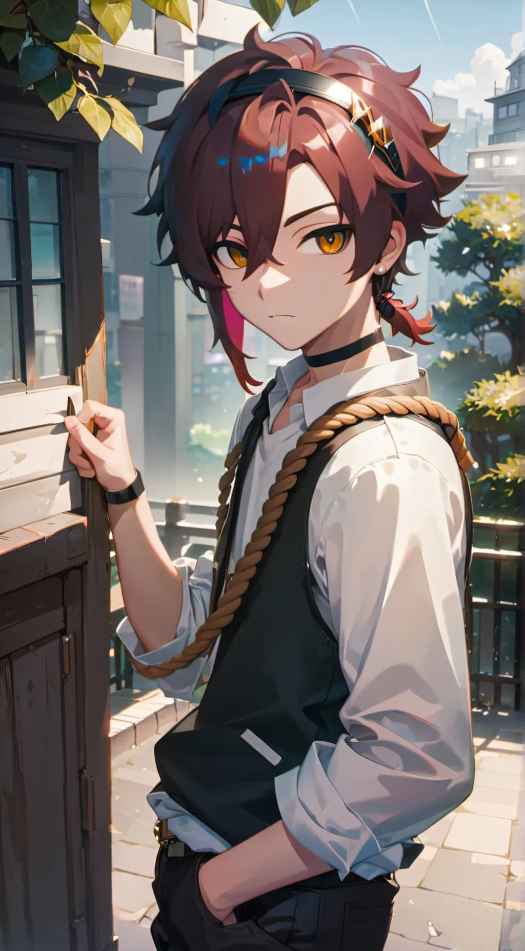 ai character: Aki  background