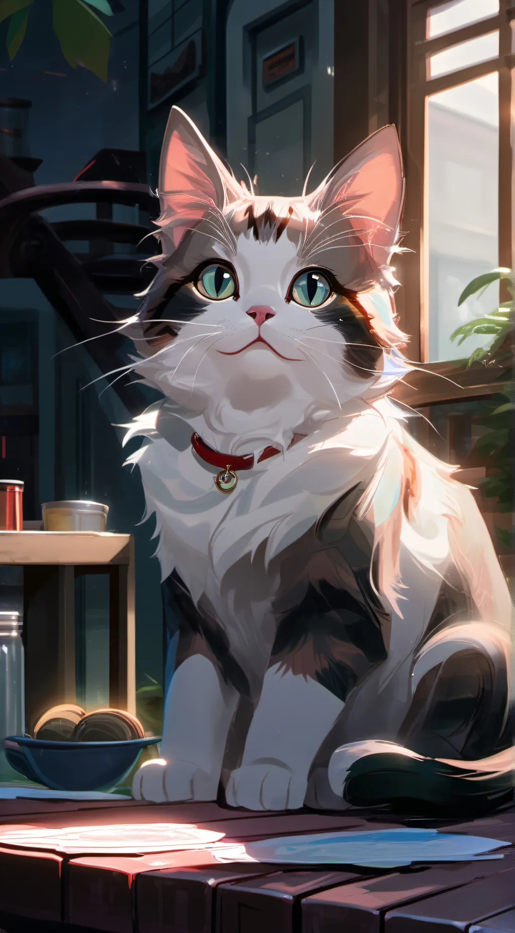 ai character: cat background