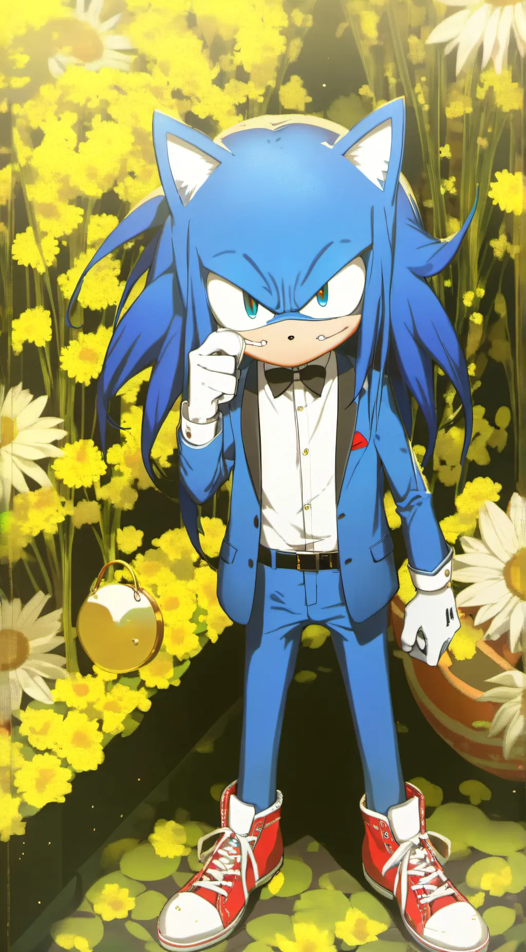 ai character: sonic exe  background