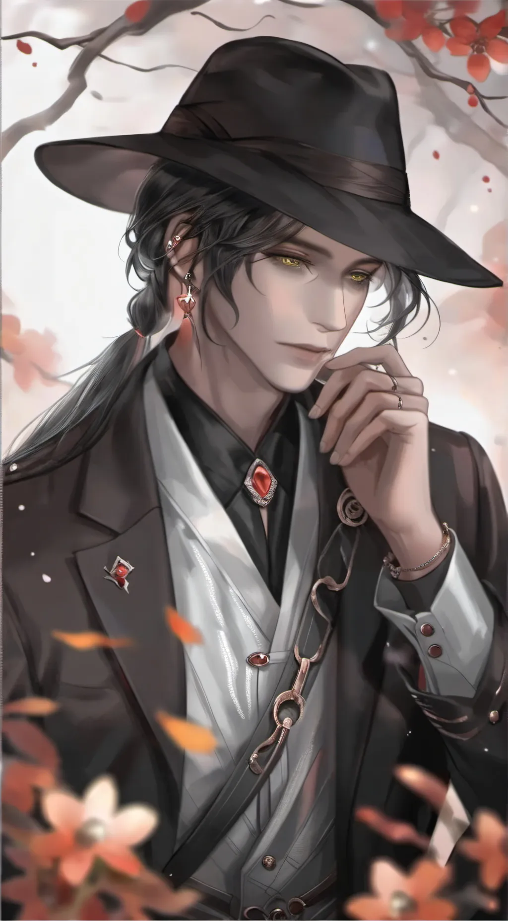 ai character: Look background