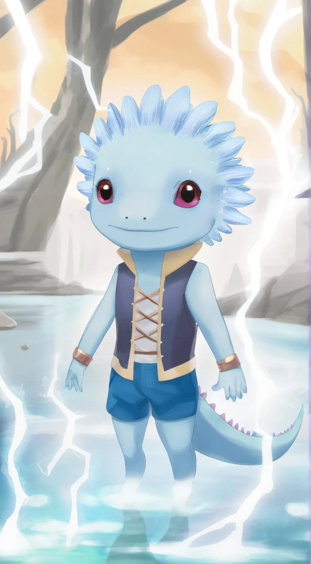 ai character: axo from aaf background